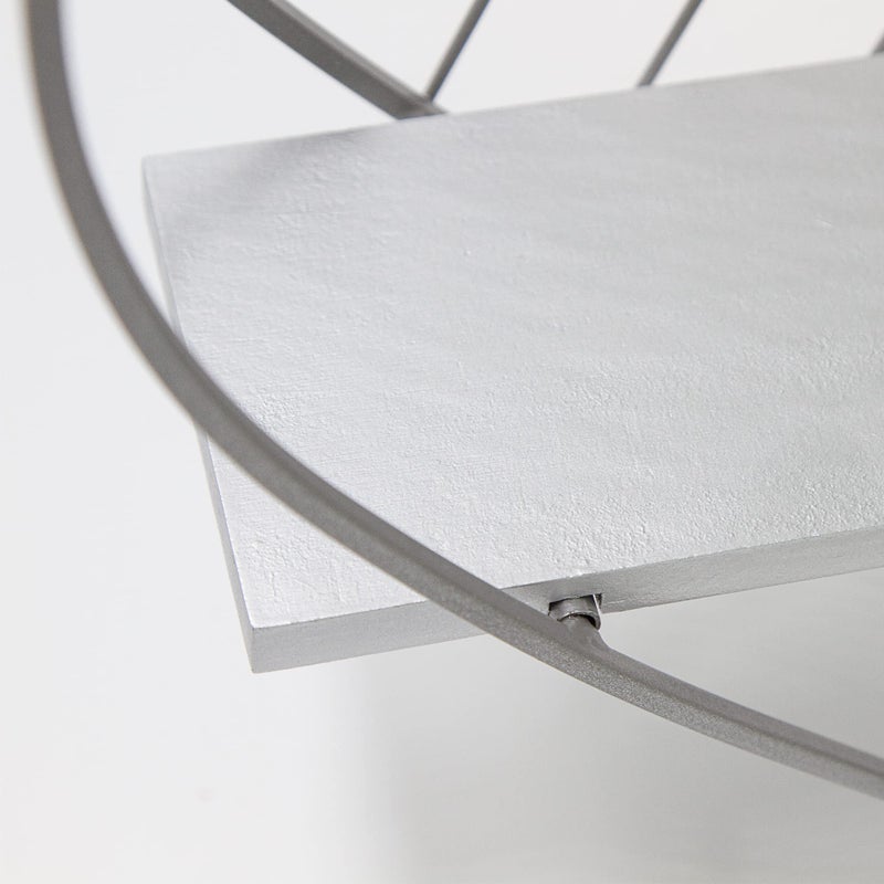 Afuly Wall Shelf Metal Grey Floating Shelves Heart Design Small Shelf Storage Rack Modern Romantic Farmhouse Style Cute Fancy Unique Nursery Room Bathroom Bedroom Wall Decor - Image 4